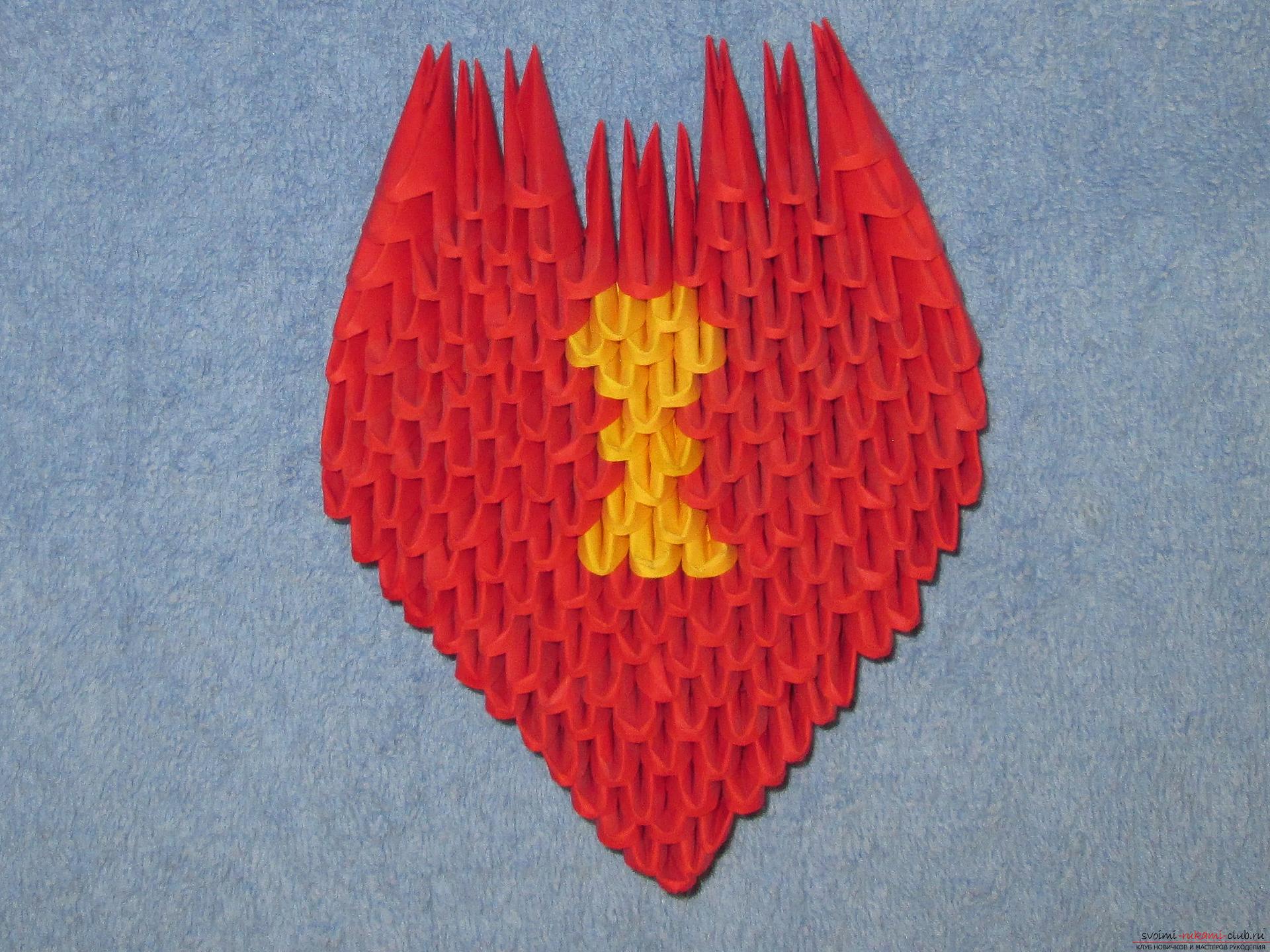 Мастер-класс подарков своими руками – модульного оригами сердечко – очень актуален накануне Дня влюбленных.. Фото №6